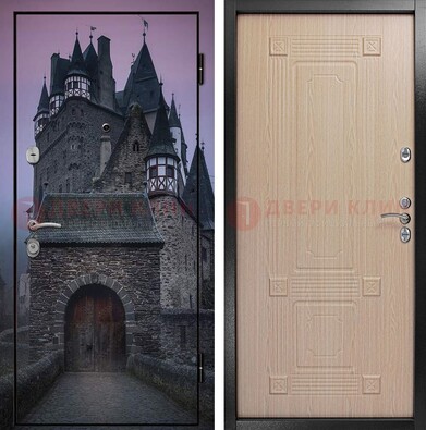 Входная металлическая дверь с фотопечатью замка ДФ-38 в Ростове-На-Дону