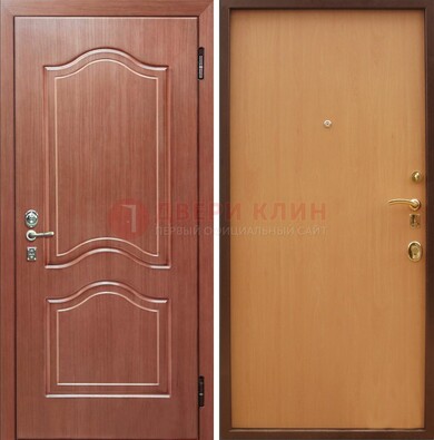 Входная дверь отделанная МДФ и ламинатом внутри ДМ-159 в Щербинке