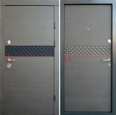 Темно-серая стальная дверь с МДФ ДМ-218 в Щербинке