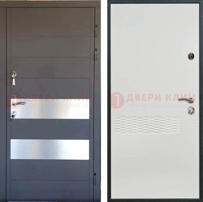 Металлическая дверь МДФ темная и светлая ДМ-420 в Щербинке
