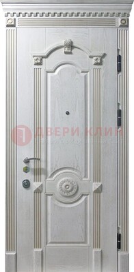 Белая дверь с МДФ ДМ-525 в Щербинке