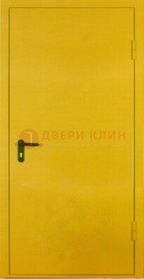 Желтая железная дверь с нитроэмалью ДН-5 в Щербинке