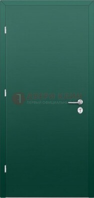 Зеленая стальная дверь с нитроэмалью ДН-6 в Щербинке