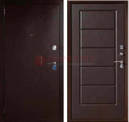 Темная входная дверь с порошковым окрасом ДП-113 в Щербинке
