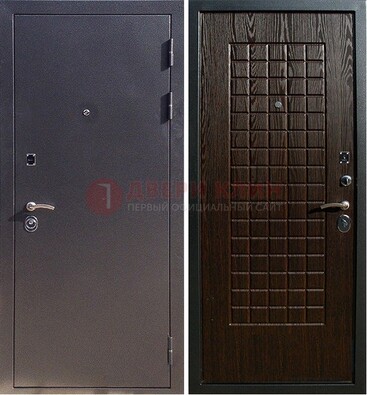 Серая металлическая дверь с порошковым напылением ДП-153 в Щербинке
