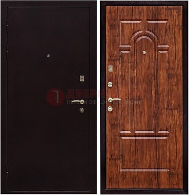 Темная железная дверь с порошковым покрытием ДП-194 в Саратове