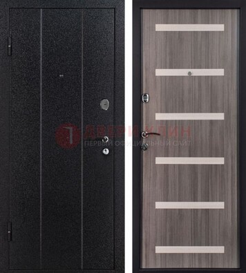 Черная стальная дверь с порошковым окрасом ДП-199 в Щербинке