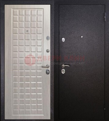Черная входная дверь с порошковым покрытием ДП-206 в Щербинке