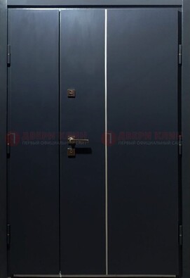 Темная металлическая дверь с порошковым покрытием ДП-220 в Электрогорске