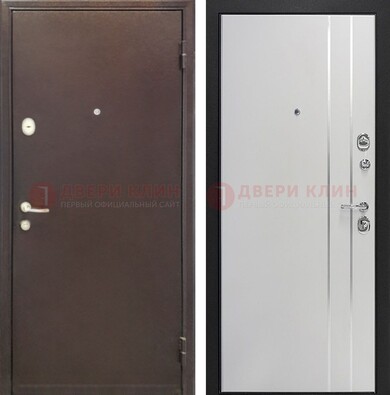 Входная дверь с порошковым покрытием с МДФ с молдингами ДП-232 в Щербинке
