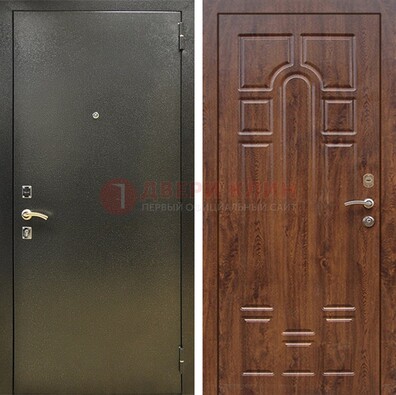 Металлическая дверь Темное серебро с порошковым покрытием и МДФ ДП-271 в Туле