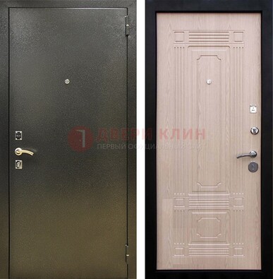 Входная темно-серая дверь с порошковым напылением и МДФ ДП-273 в Щербинке