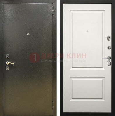 Металлическая темная дверь с порошковым напылением и классической МДФ ДП-298 в Щербинке