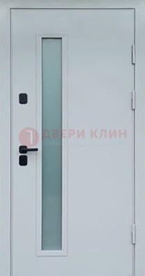Светлая железная дверь с порошковым напылением ДП-303 в Щербинке