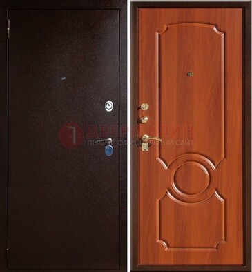 Темная железная дверь с порошковым напылением ДП-46 в Щербинке