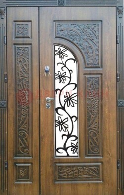 Морозостойкая металлическая парадная дверь ДПР-12 в Щербинке