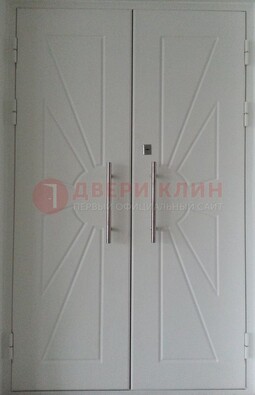 Парадная двухстворчатая дверь с фрезерованным МДФ ДПР-14 в Щербинке