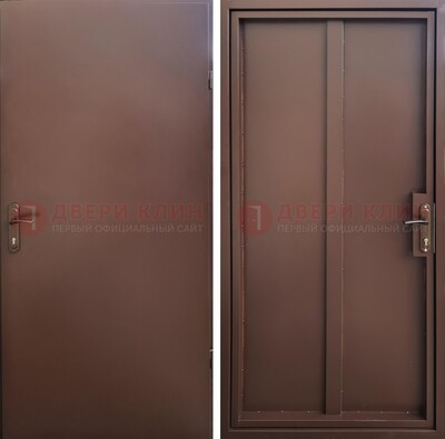 Техническая дверь с порошковым покрытием медный антик с двух сторон ДП-253 в Щербинке