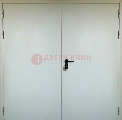 Белая металлическая противопожарная дверь ДТ-8 в Щербинке