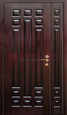Коричневая металлическая дверь с виноритом ДВТ-20 в Щербинке