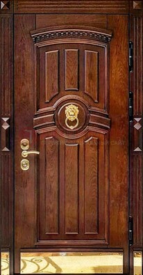 Входная дверь с виноритом в коричневом цвете ДВТ-236 в Щербинке