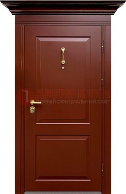 Красная железная дверь винорит для частного дома ДВТ-251 в Щербинке