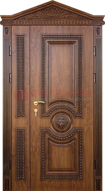 Узорная стальная дверь с виноритом для дома ДВТ-260 в Щербинке