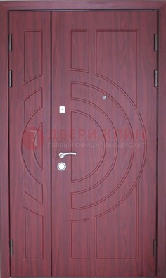 Красная железная дверь с виноритом ДВТ-3 в Щербинке