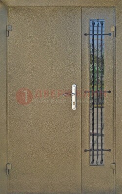 Тамбурная дверь Порошок со стеклом и ковкой ПЛ-20 в Щербинке
