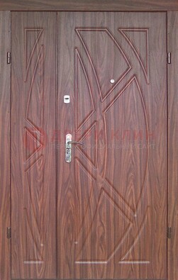 Железная тамбурная полуторная дверь с МДФ ПЛ-7 в Щербинке